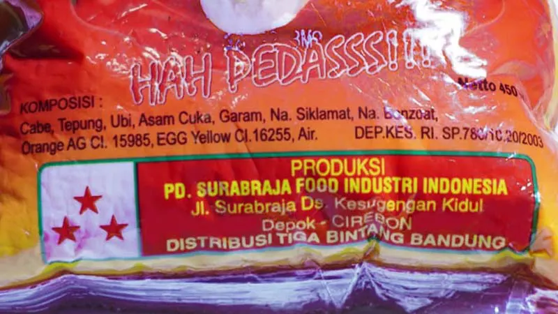 Temuan Produk Mengatasnamakan PD Surabraja Food Industry Indonesia Yang Beralamat Di Jalan Surabraja, Desa Kasugengan Kidul, Depok - Cirebon